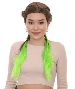 Briaded Wig | Brown Green Cosplay Halloween Wig WH-1420 - Picture 1 of 9