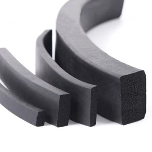 Flat Sponge Strip EPDM Black Foam Rubber Seal Gasket Width 5-50mm Thick 3/5/10mm - Picture 1 of 7