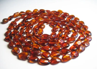 Elegnat Natural Baltic Amber Necklace 125 cm Gemstone !!!  - Image 1 of 2