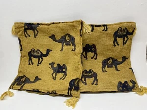 2 x Galeritunc Turkish Camel Cushion Covers Made in Turkey Pillow Galeri Tunc - Picture 1 of 7
