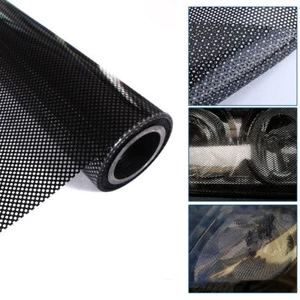 Car Rear Tail Light Honeycomb Sticker Auto Lamp Cover Decal Black Accessories - Picture 1 of 11