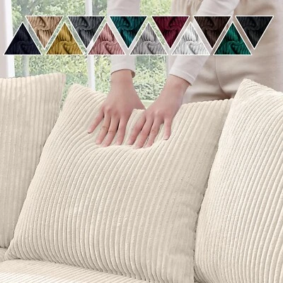 Velvet Cushion Covers or Filled Cushions Set of 4 Decorative Sofa Throw 18 x 18" - Image 1 of 4