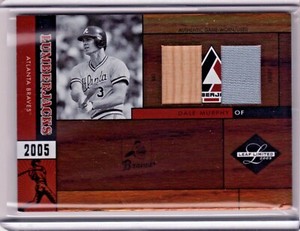 2005 Leaf Limited Dale Murphy Game Used Bat Jersey Braves 44/50
