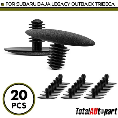20Pcs Hood Insulation Retainer Clips for Subaru Baja Legacy Tribeca 7.7mm Nylon - Image 1 of 4