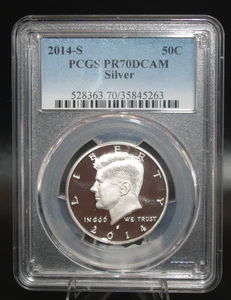 2014 S PCGS PR70 DCAM - SILVER Kennedy Half Dollar 50c ---- Stunning! Beautiful! - Picture 1 of 2