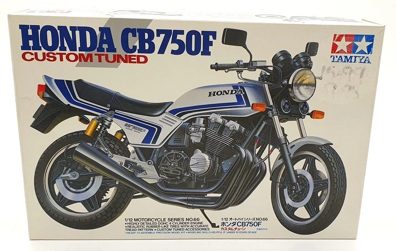 Tamiya 1/12 Scale Model Kit 14066 Series 66 - Honda CB750F Custom Tuned - Image 1 of 4