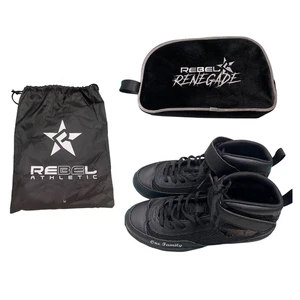 Zapatos deportivos Rebel Cheer negros con bolsa de cincha y bolsa de transporte de terciopelo - talla 6,5 - Imagen 1 de 15