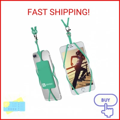 Gear Beast Cell Phone Lanyard - Universal Neck Phone Holder w/Card Pocket and Si - Image 1 of 2