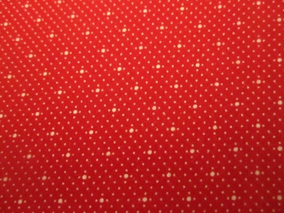 Cotton Fabric White Pin dots on Red Joan Kessler for Concord 30" x 44 - Image 1 of 4