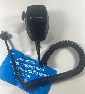 Motorola HMN3596A mikrofon palmowy 7' przewód cewki i klips wiszący, CM200, CM300, PM400, OEM - Zdjęcie 1 z 4