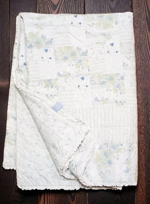 Cobertor Simply Shabby Chic Rosa Británica Bordado Volantes Patchwork Doble LEER Foto 1 de 4