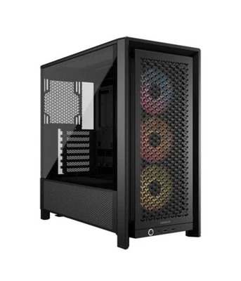 Corsair FRAME 4000D RS ARGB, Black, RGB Mid Tower, Tempered Glass, 3x ARGB Fans - Image 1 of 4