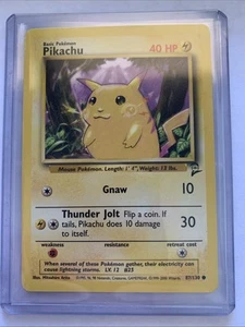 Pikachu 87/130 Base Set 2 Pokemon Card Unlimited Edition Vintage - Picture 1 of 3