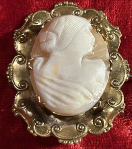 Broche antiguo concha camafeo. #2304. - Imagen 1 de 10