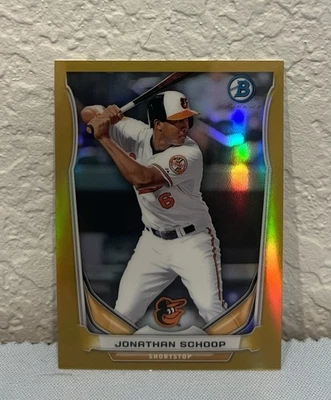 Mini refractor Jonathan Schoop 2014 Bowman cromo dorado/25 Foto 1 de 2