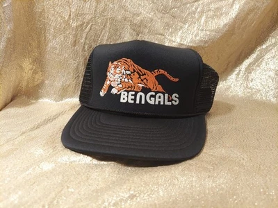 De colección Cincinnati Bengals Malla/Espuma Camionero Sombrero Negro Snapback Años 80 Fútbol NFL Foto 1 de 4