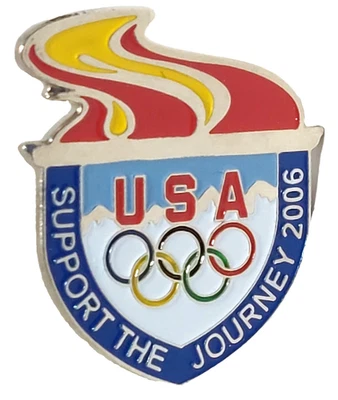 Olympics USA 2006 "Support The Journey" Flame Lapel Pin - Image 1 of 3