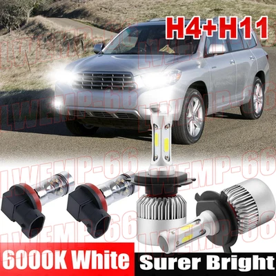 Kit combinado de faros LED + faros antiniebla para Toyota Highlander 2008 2009 2010 Foto 1 de 4