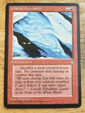 1x MTG Magic The Gathering Glacial Crevasses [Ice Age] Red Rare Trading Card
