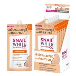 6x NAMU LIFE SNAIL WHITE SUNSCREEN CC SPF50/PA+++ skin radiant smooth 6 ml. - Picture 1 of 6