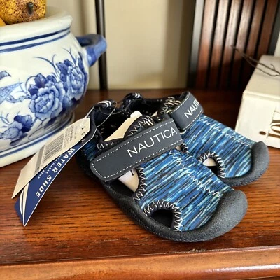 NEW Nautica Unisex Kettle Gulf Protective Water Shoes Size 5 Blue Multi KA0894 - Image 1 of 4