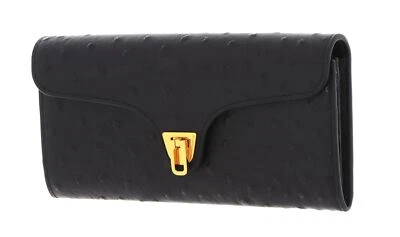 COCCINELLE portefeuille Beat Ostrich Wallet Noir - Photo 1/4