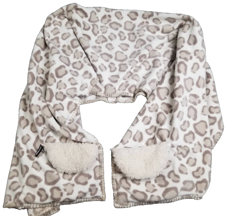 Mukluks Mantón Envolvente Bolsillos Polar Estampado Animal 24 x 58 Bufanda Manta Usable  Foto 1 de 4