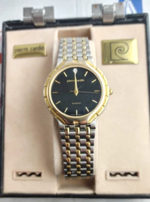 Vintage Pierre Cardin Womens Gold/Silver Diamond Wrist Watch LPC 365 Y-481 Japan - Image 1 of 4