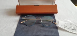 Monturas de gafas Masanuga oro titanio/azul. Julieta. Nuevo. - Imagen 1 de 10
