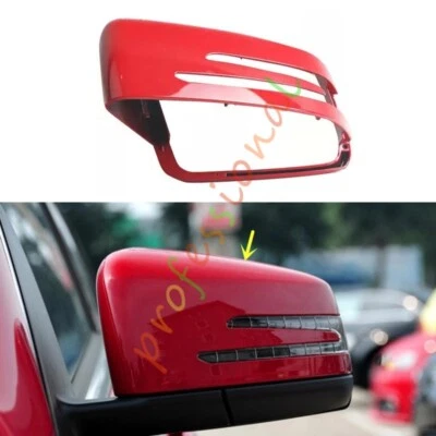 Cubierta de espejo retrovisor lateral izquierdo rojo para Mercedes-Benz Clase C 2010-2013 Foto 1 de 4