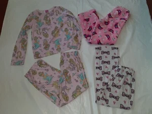 3 pair of PJ bottoms and princess outfit size: 10/12 - Picture 1 of 4