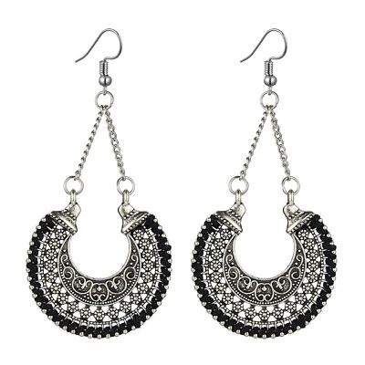 BOHO Earrings Fringe Tassel Bohemian Retro Ethnic Dangle Drop Handmade Jewelry - Image 1 of 4