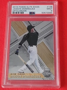 Jasson Dominguez 2019 Panini Elite Extra Edition Optichrome #148 PSA Mint - Bild 1 von 2