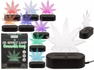 3D-Effekt Cannabisblatt Farbwechsel Nachtlicht LED Stimmungslampe Geschenk - Bild 1 von 4