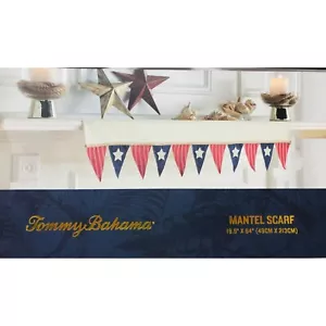 Abrigo Tommy Bahama Bufanda Estrellas y Rayas Bandera Roja Blanca Azul Patriótica - Imagen 1 de 2