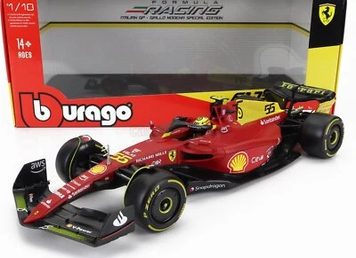 MODELLINO AUTO STATICO DIECAST FERRARI F1-75 SAINZ MONZA GP 2022 SCALA 1/18 - Immagine 1 di 4