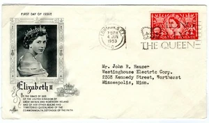 GB QEII FDC LONG LIVE THE QUEEN Slogan Fine First Day Cover 1953 {samwells} T276 - Picture 1 of 7