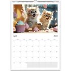 Paper 2024 Cake Cat Calendar New Year's Gifts 2024 Calendar  Home