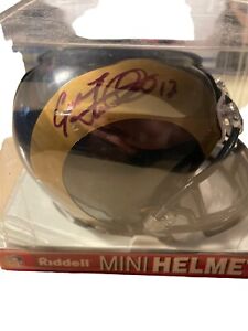 Gus Frerotte Autographed NFL Riddell Mini Helmet #12 Washington Redskins Quarter