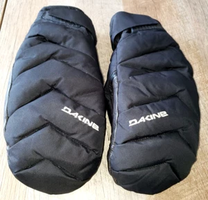 DAKINE womens black WINTER GLOVES MITTENS size medium 7 THICK QUILTED GORE-TEX - Picture 1 of 2