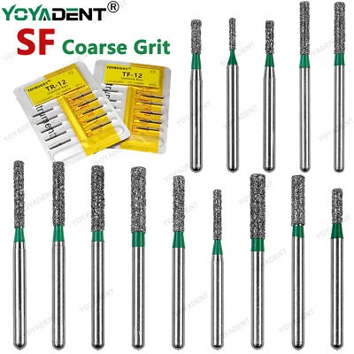 Dental Diamond Burs FG 1.6mm Bur Coarse Grit Straight Flat End SF For High Speed - Image 1 of 4