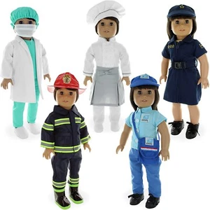 Vestiti per bambole 22 pezzi set carriera lavoro adatto a ragazze americane e altre bambole 18" pollici - Foto 1 di 8
