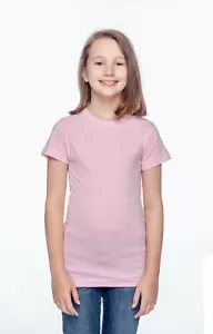 AquaGuard 2616 Girls' 3-Pack Fine Jersey Longer Length T-Shirt, Pink, Size Large - Picture 1 of 8