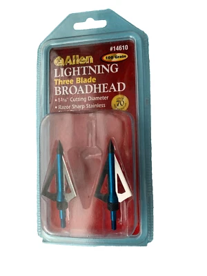 Allen Lightning Blade Broadheads #14610, 100 GRAIN, 1 3/16" (paquete de 2) Foto 1 de 3