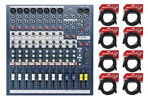 Soundcraft EPM8 8 Mono+2 Stereo Channel 2 Bus Recording/Live Mixer+8) XLR Cables - Picture 1 of 11