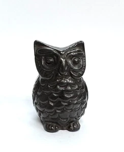 Bronze Eule Statue mit brauner Patina - 7 cm - Bild 1 von 4