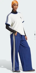 Sz L Adidas Women’s Originals 80s Terry 3 Stripes Tee Shirt Classic Retro OG - Picture 1 of 10