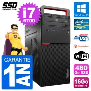 PC tour LENOVO Thinkcentre M700 Intel i7-6700 RAM 16Go SSD 480Go Windows 10 Wifi - Bild 1 von 6