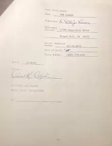 Don Larsen Autographed Contract (JSA) - Picture 1 of 2