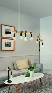Vintage Rustic Wooden Chandelier 4 Lights GL0528 - Picture 1 of 2